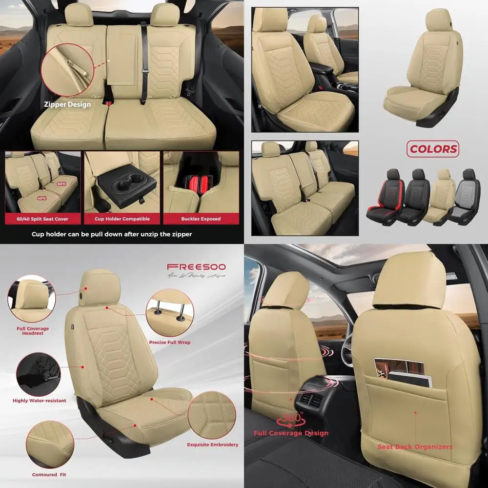 

Customized Chevy Equinox 2018 2019 2020 2021 2022 2023 2024 Seat Covers Full Set, Faux Leather Car Seat Cover for Chery Equinox