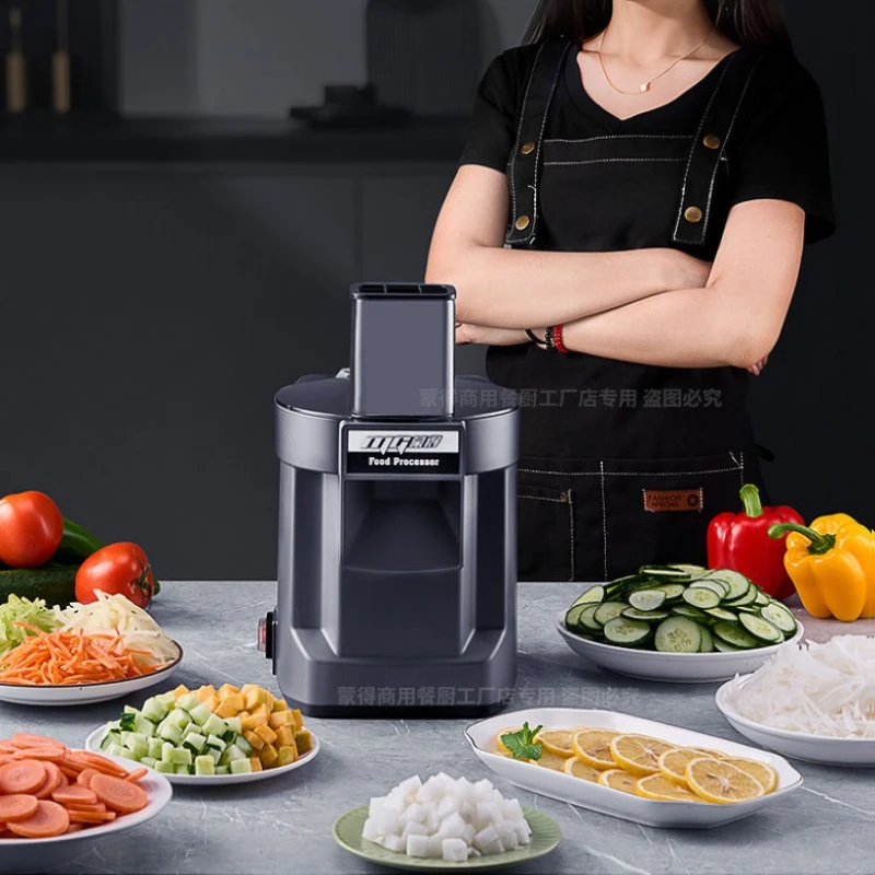 Electric vegetable cutter commercial shredder small fully automatic multi-functional household potato slicing radish dicing