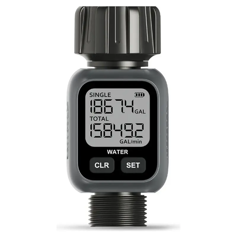 ABDJ-Digital Garden Hose Water Flow Meter 4 Display Modes 3/4