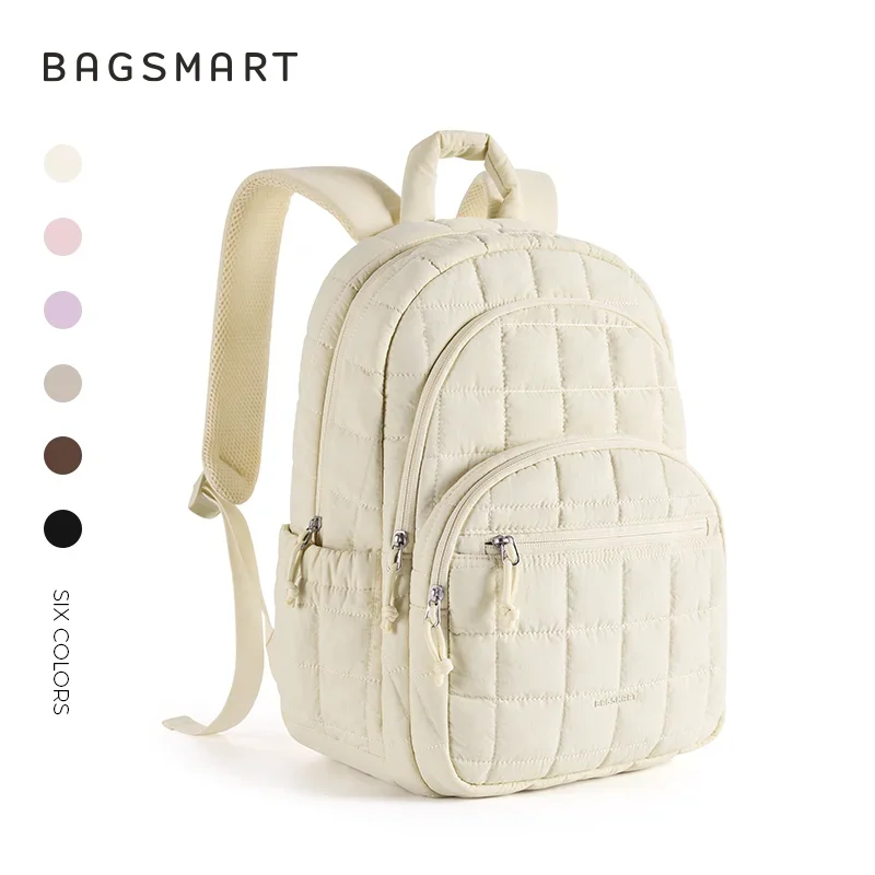 

Дорожный рюкзак для женщин, стеганый повседневный рюкзак, водостойкая сумка для книг для 15,6-дюймового ноутбука, модный студенческий рюкзак