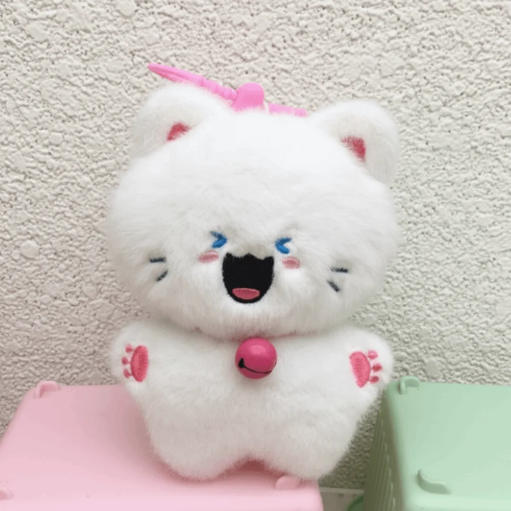 الإبداعية جرس القط ألعاب من نسيج مخملي المفاتيح الحيوانات Kawaii القط دمية قلادة لينة الراحة القط أفخم قلادة هدايا الاطفال
