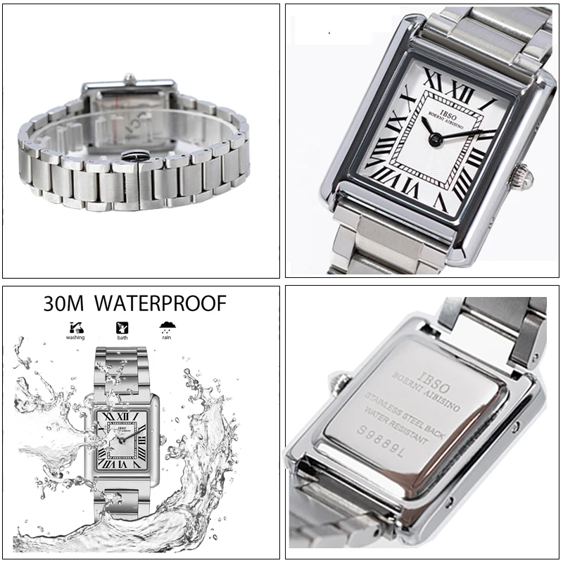 Montre rectangulaire de luxe pour femmes montre à quartz originale, étanche et exquise pour femmes Montre 2024 rétro pour femmes