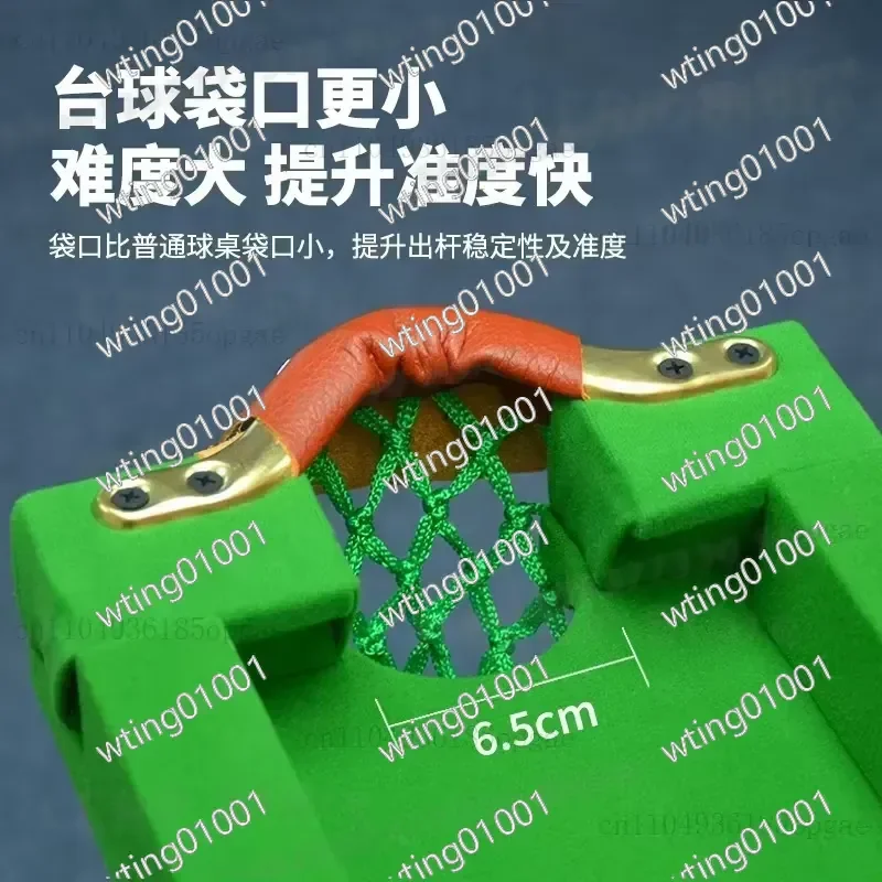 for Five-point Pool Table Compact Home Training Desk with Library Edge Design Single Hole Practice Surface No Rubber Strip