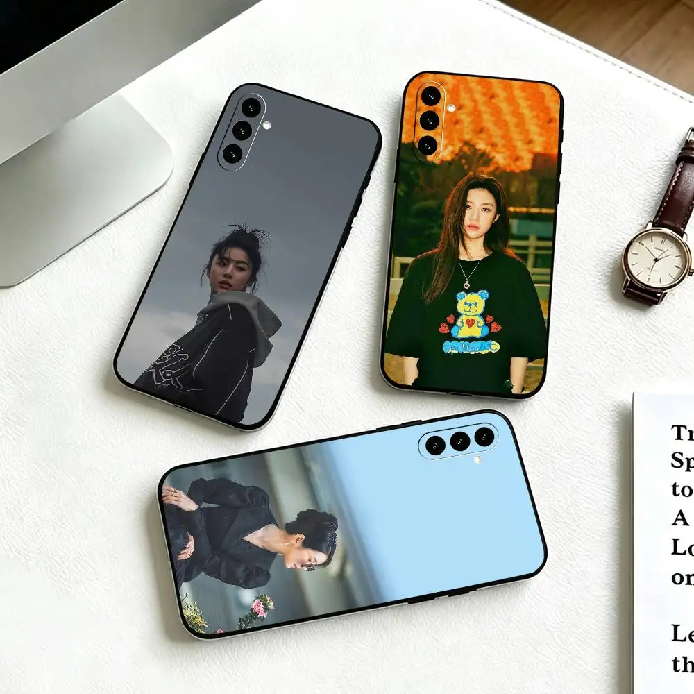 g-go youn jung Phone Case Black Silicone Soft For Samsung Galaxy A73,A72,A71,A70,A53,A52,A51