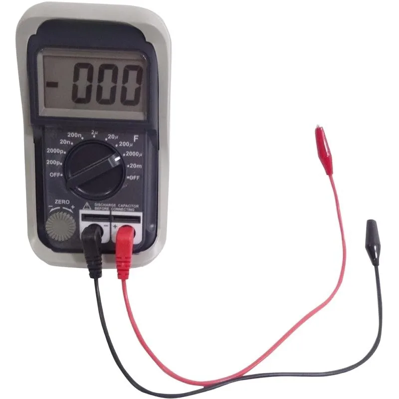 High Precision Digital Capacitance Meter Tester 9 Range 20000uF Capacitor Measurement Tool with Overload Protection LCD Display