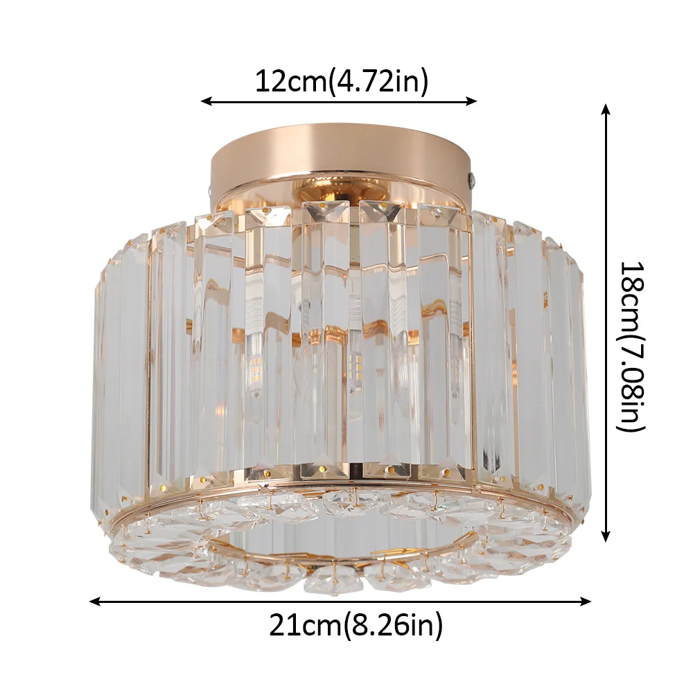 GreeLustr Gold/Schwarz moderne Kristall Kronleuchter Decken leuchte Unterputz Decken leuchte E27 LED-Leuchten für Schlafzimmer Flur Büro 3