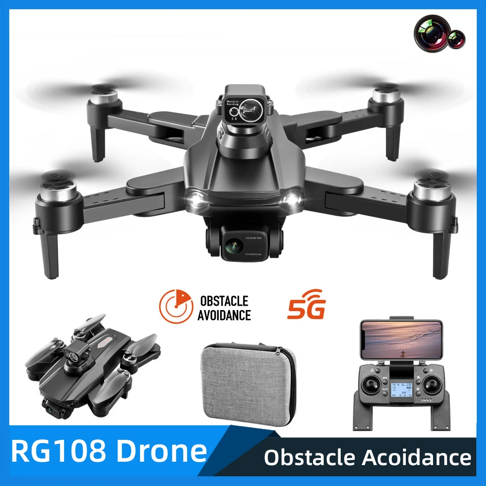 

RG108 4K Camera Drone GPS HD Photography Brushless Motor Obstacle Acoidance Quadcopter RC Plane Toys RC Helicopter Dron Airplane