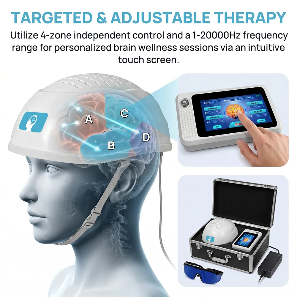 

2026 New Professional 448 Diodes Brain Helmet 810nm NIR Photobiomodulation for Parkinson's Stroke Recovery Neuro Protection