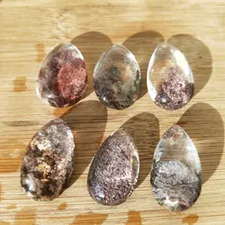 Random Color Collectible Jewelry DIY Ornament Healing Stone Ghost Phantom Quartz Natural Crystal Gemstone Pendant