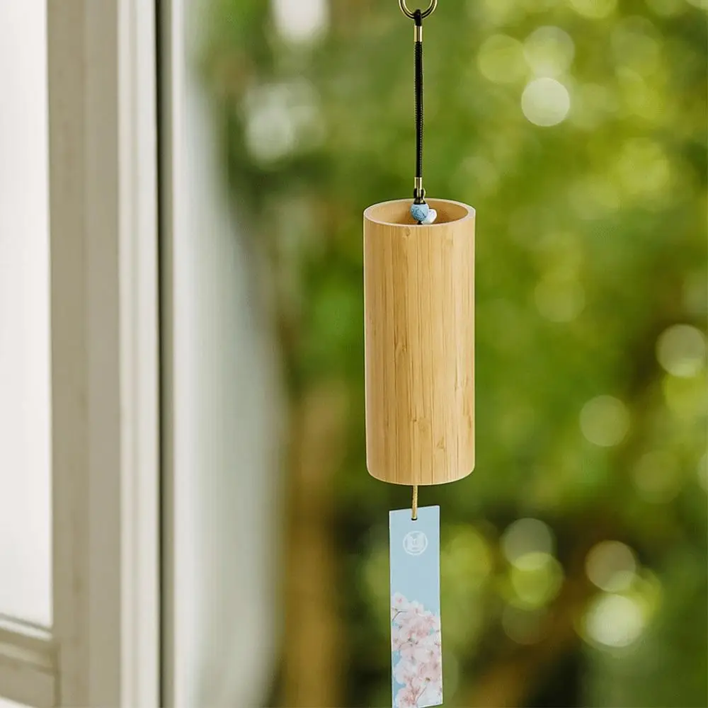 Garden Decor Natural Sound Bamboo Wind Chimes Wind Blows Maple Leaf Figure Wind Bell Four Seasons Wind Chimes Garden Decor