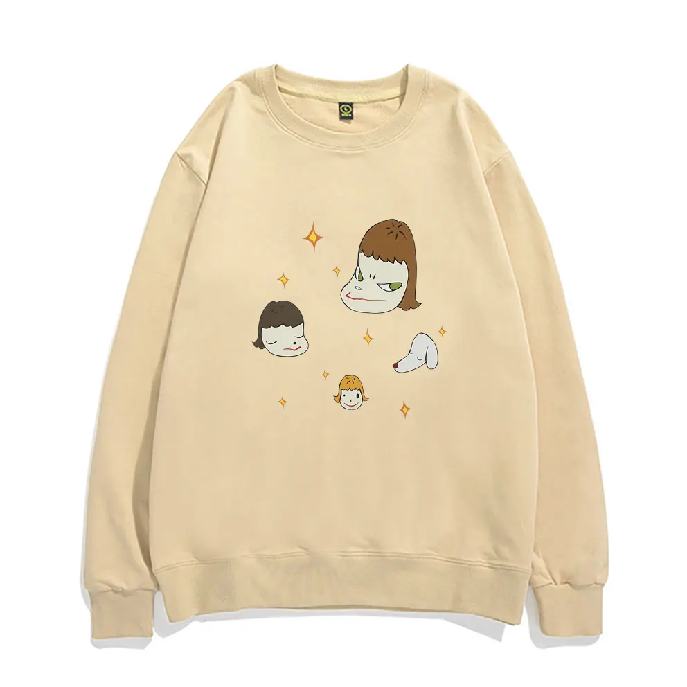 

Yoshitomo Nara Graphic Sweasthirt Unisex Japanese Art Aesthetic Girl Pullover Men Women Casual Oversized Crewneck Sweatshirts