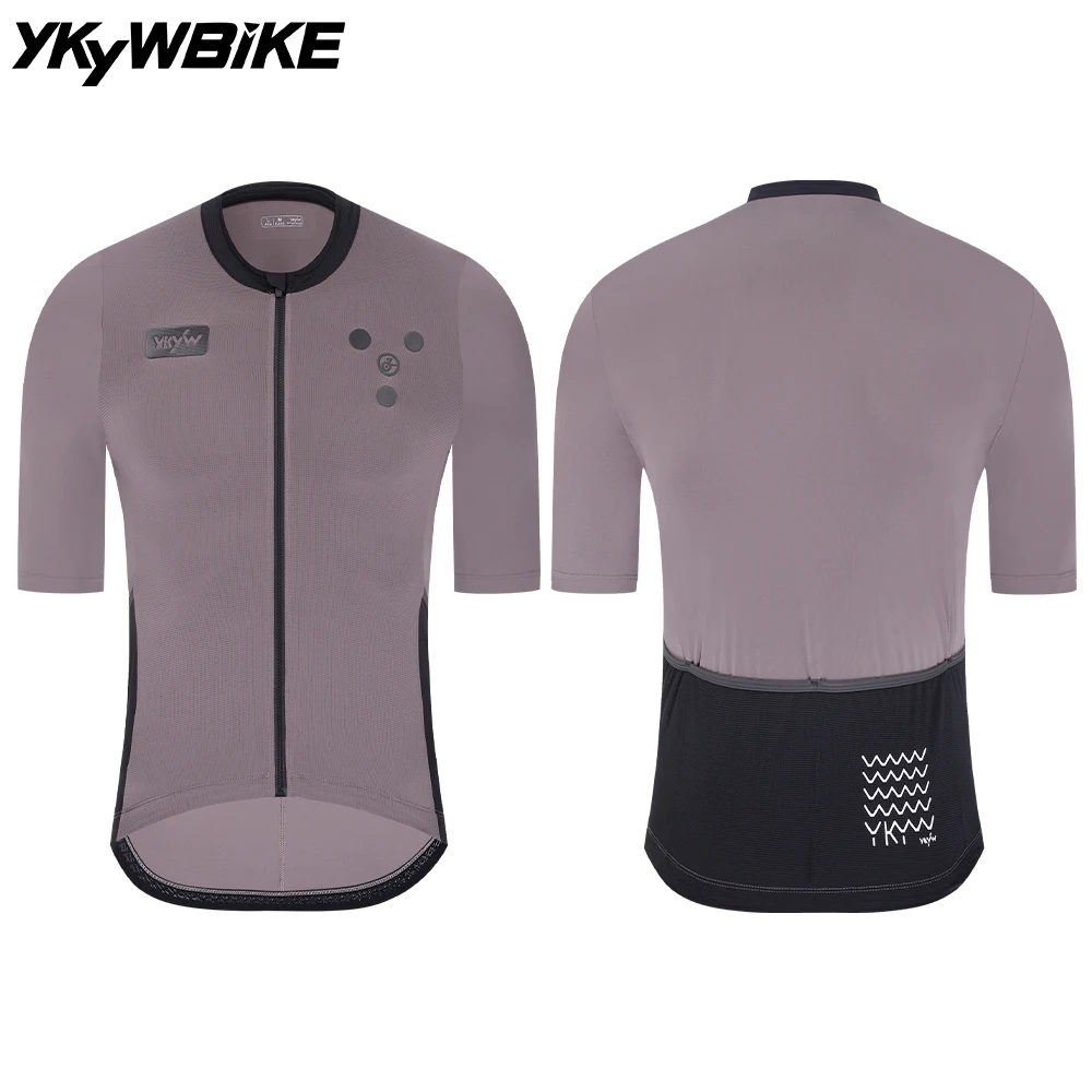

YKYWBIKE Men's Cycling Jersey 5 Pockets Summer Short Sleeve Road Bike Jersey MTB Bicycle Shirt Pro Riding Clothing