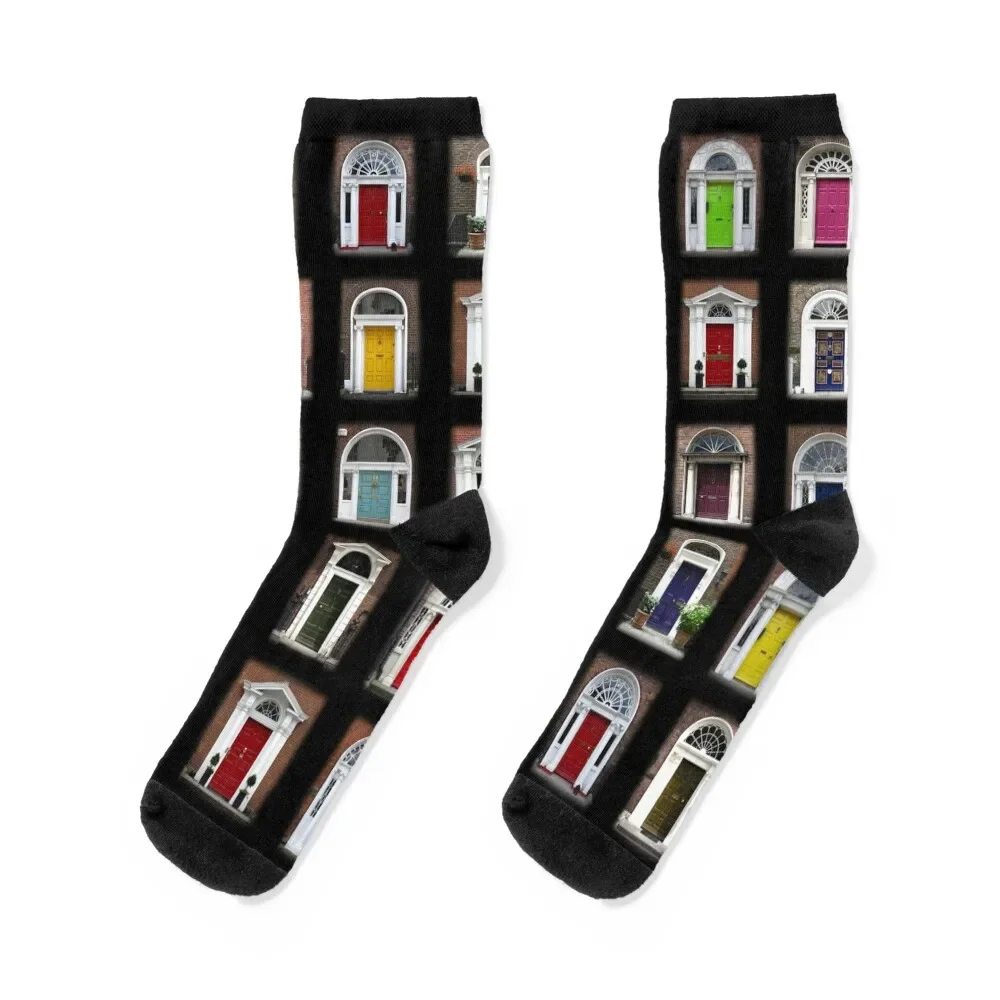 

Dublin Doors Socks happy with print men cotton high quality winter Socks For Women Men's