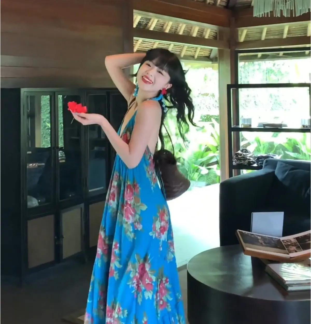 Vestidos femininos vestido noite fora primavera jacquard a céu aberto lanterna manga laço cintura minimalista francês requintado gota-cintura