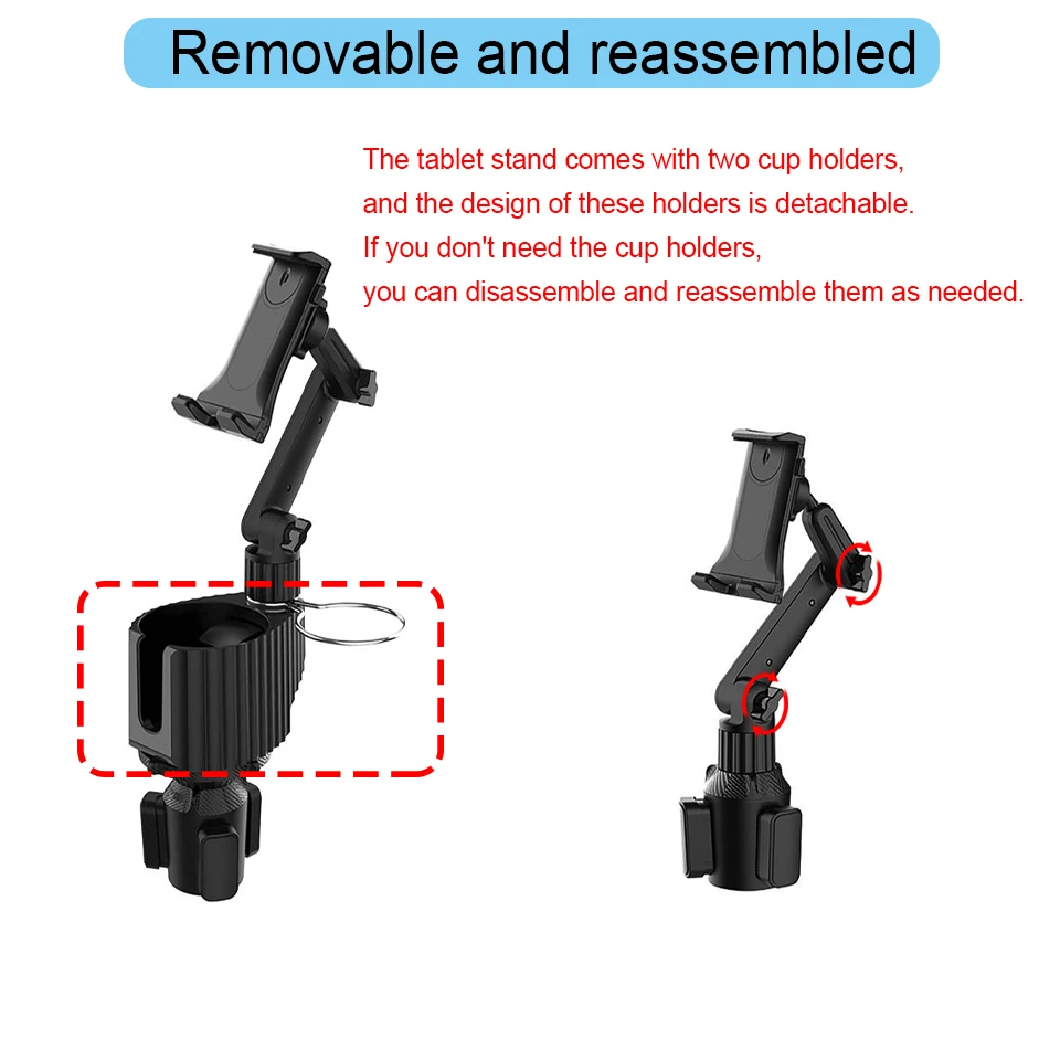 Imagem -05 - Triangular Base Ram Mount para Ipad 12.9 Copa Tablet Stand 360 Ajustável Suporte do Telefone Bebida Garrafa Carro 270 Tilt Bar Car Mount