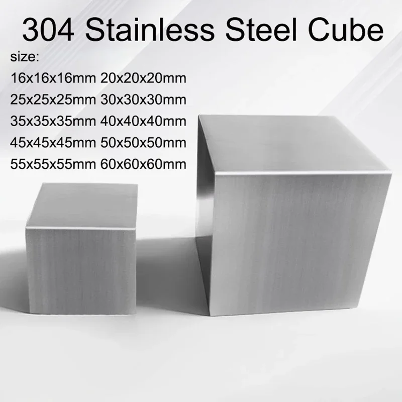 304 Stainless Steel Cube Solid Polished Glossy Cube Handmade DIY Material Tool Parts