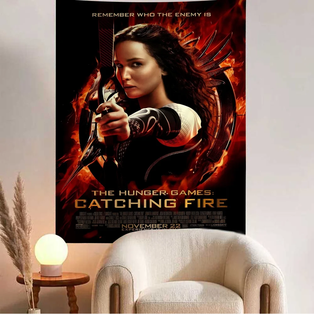 T-The H-Hunger Games C-Catching Fire Movie Wall Tapestry Bohemian Wall Tapestries Mandala Wall Hanging Home Decor