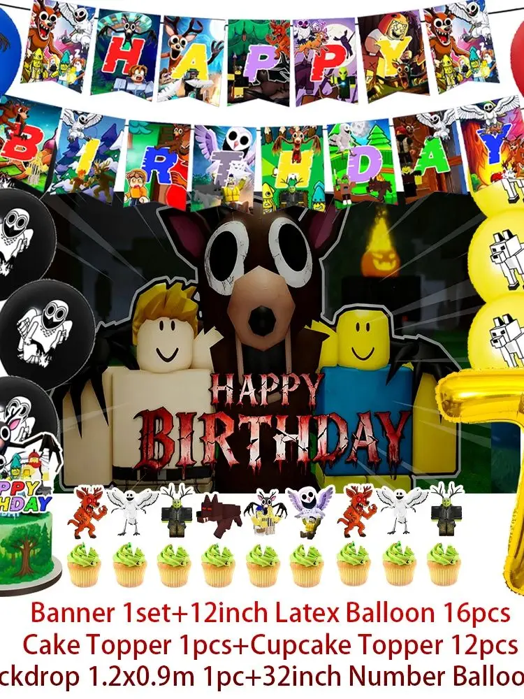 99 Nachten In Het Bos Spel Feestdecoratie Kinderen Verjaardag Achtergrond Wegwerp Servies Ballon Set Cake Topper Kind Geschenken