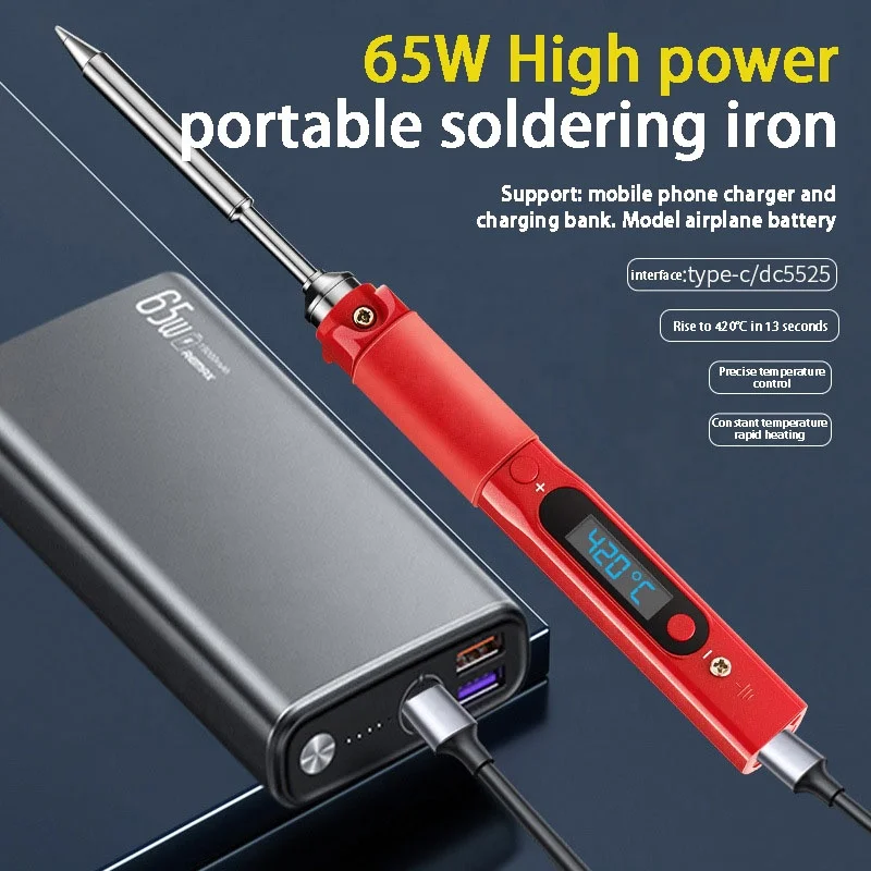 PINE64Portable Temperature Regulating Solder Iron Electronic Components Welding Solder Iron USB Handheld Intelligent Solder Iron