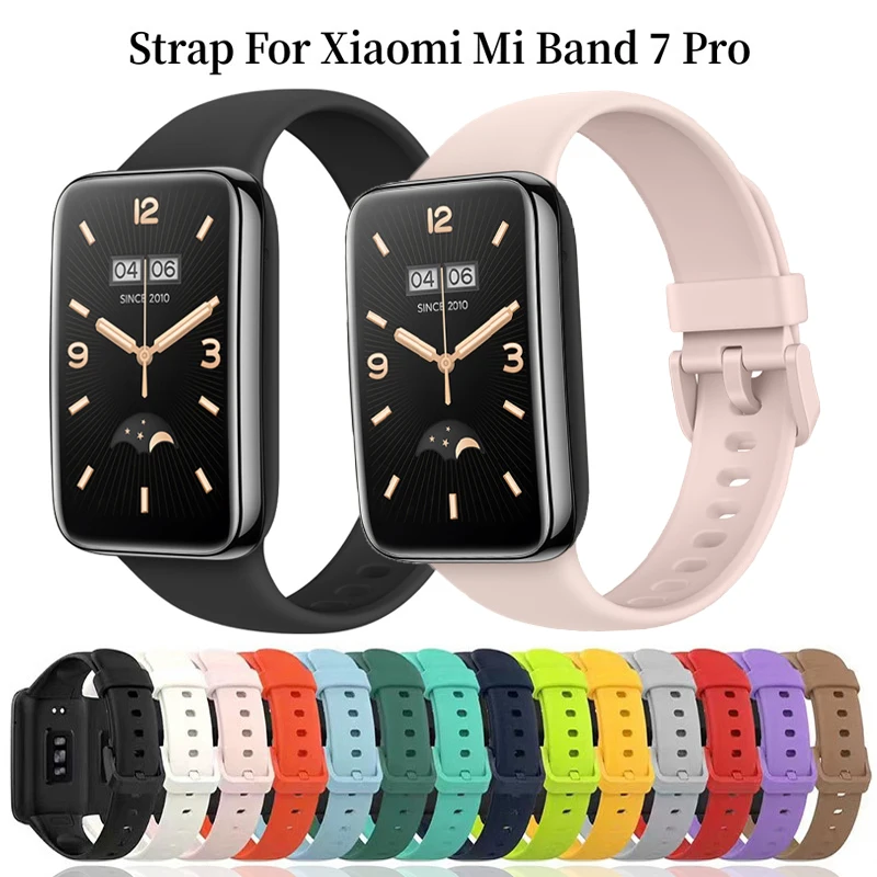 Silicone Strap For Xiaomi Mi Band 7 Pro Smartwatch Replacement Wristband Bracelet for Miband7 Pro Watch Accessories Sports Strap