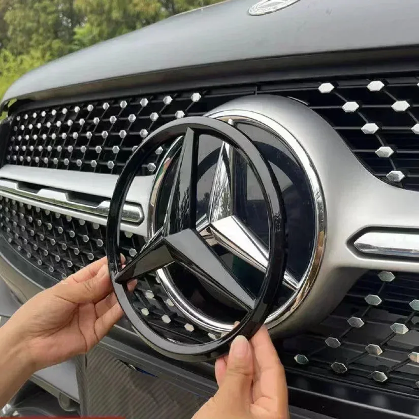

ABS Car Front Grille Emblem Decal Cover Accessories for Mercedes Benz W204 W205 W210 W211 W212 W213 C E Class GLA GLK ML GLC GLE