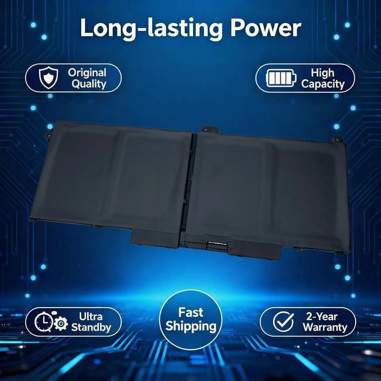 New RJ40G WY9DX 11.4V 42Wh/15.2V 63Wh Laptop Battery For Dell Latitude 5420 5520 Precision 3560 1F2CK WK3F1 P104F P137G P137G001