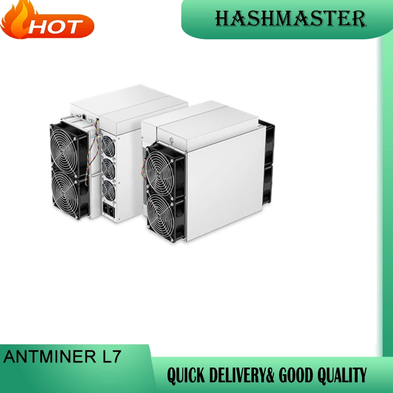 Antminer L7 8050m, 8300m, 8500m, 8800m, 9050m, 9300m, 9500m, MH, S Bitmain Dogecoin, LTC 마이닝 마스터, 3425W 전원 공급 장치 포함