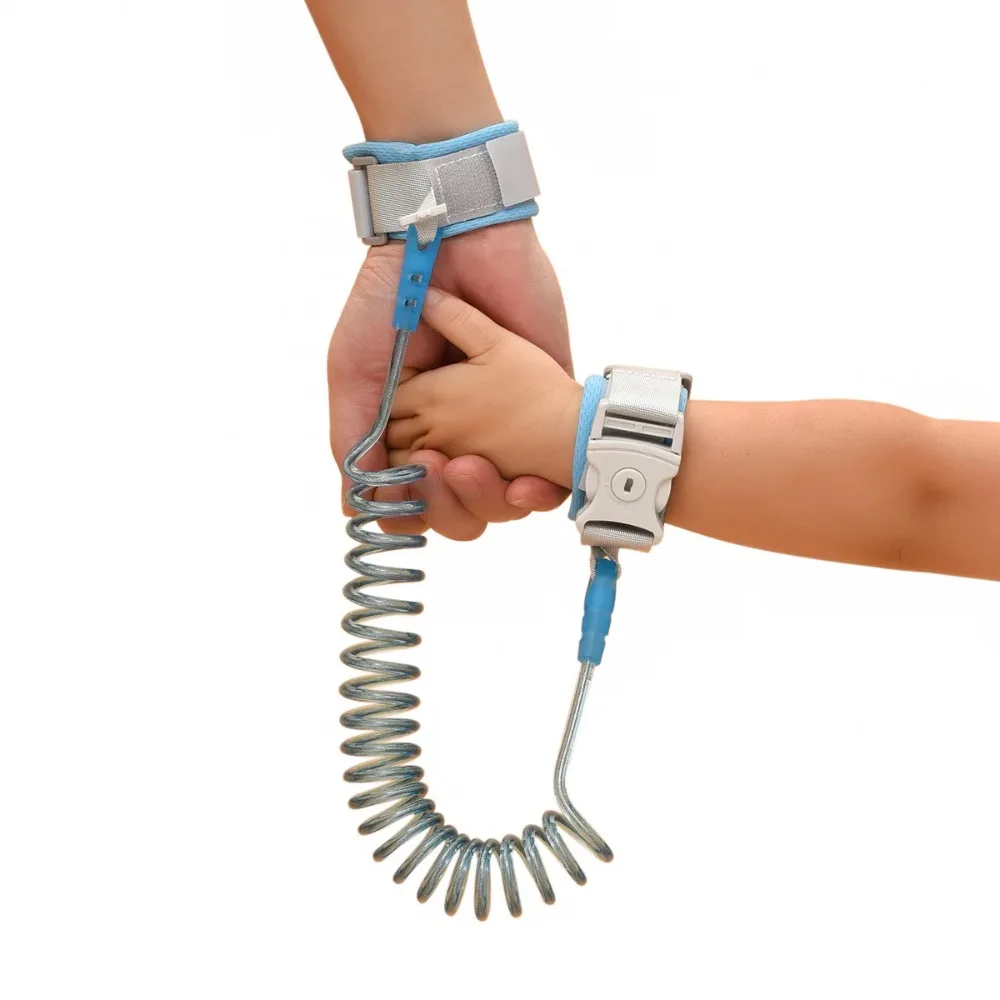 Mom Kids Safety Wristband Anti-Lost Leash Adjustable Locking Strap Secure Hook for Toddlers Child Walking Harnesses Leashes Belt
