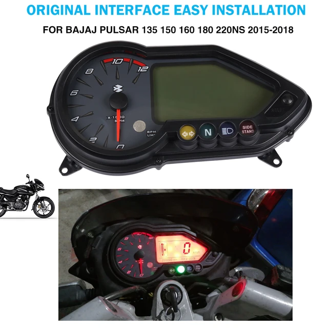 Motorcycle Speedometer Instrument Electronic Odometer Tachometer Meter for BAJAJ Pulsar 180 125 135 150 160 220NS Pulsar180