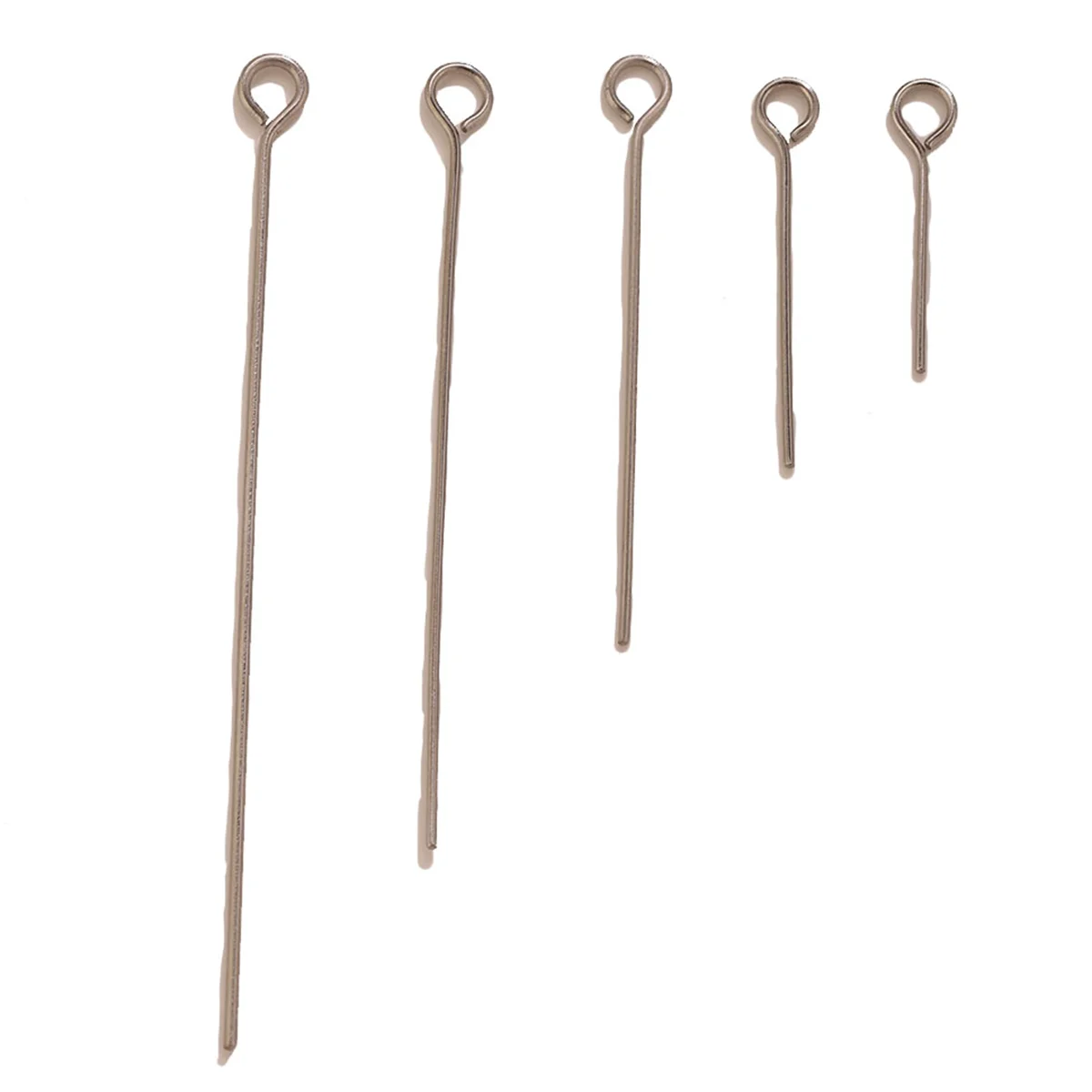 100PCS 15-50mm Bendable Stainless Steel Eye Pins For Women Bracelet Necklace Earrings Jewelry DIY Accessories Handmade Crafts