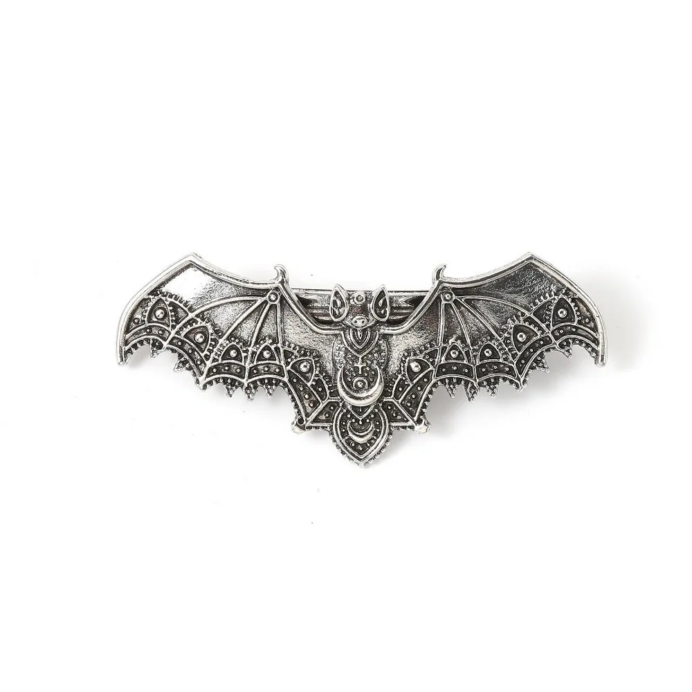 Exquisite Bat Spring Clip Hollow Pattern Gothic Style Hair Accessories Personalized Norwegian Style Halloween Hair Clip Dressing