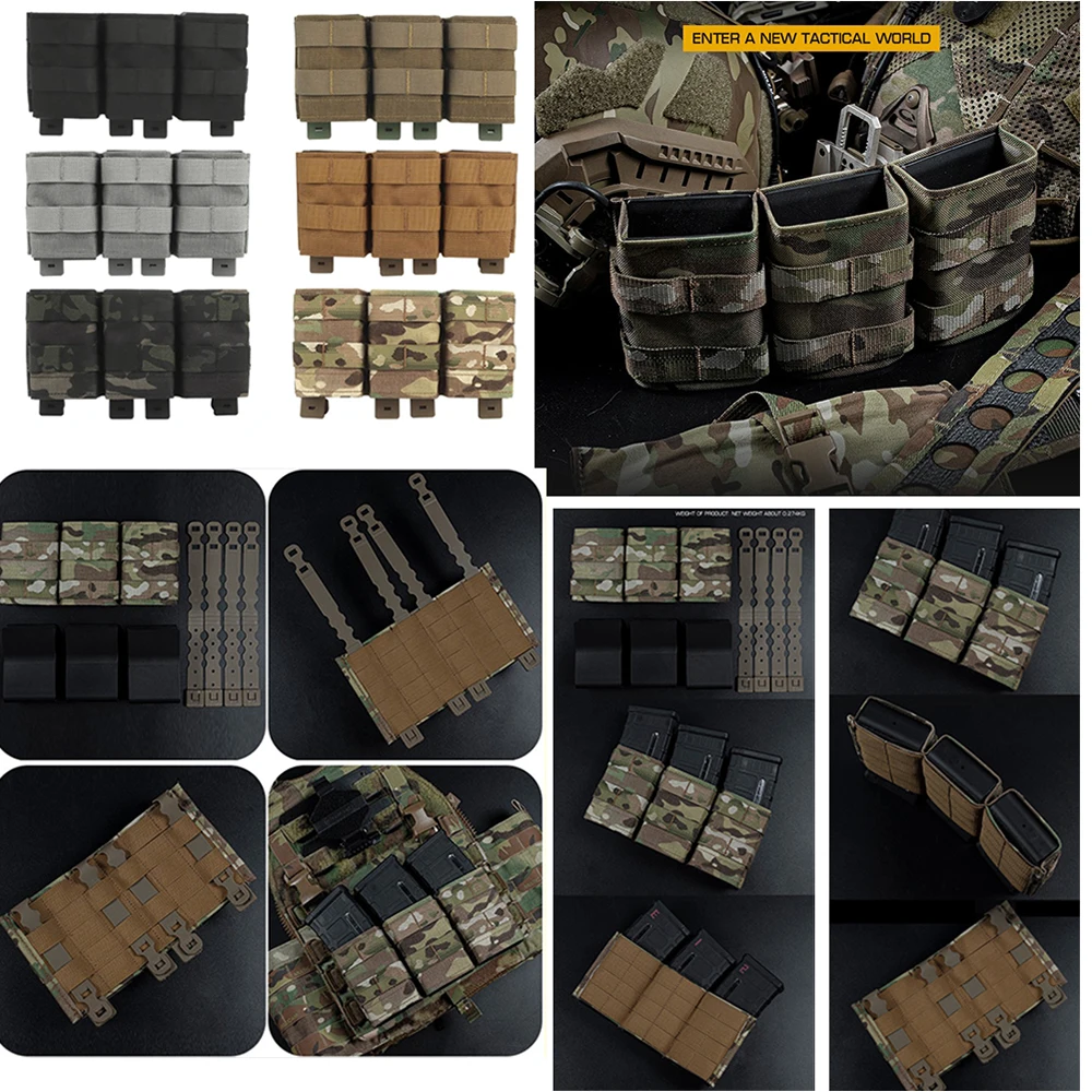 

NEW Outdoor Hunting Tactical FAST 5.56 Triple Mag Pouch Medium Magazine Molle System Airsoft Shooting Accessories Waist Bag