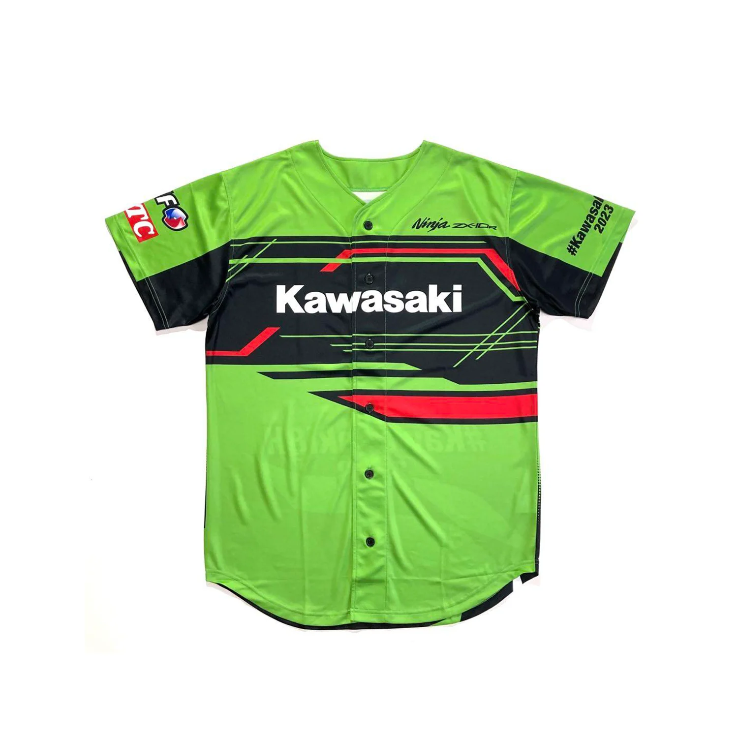 

Ninja Kawasaki Racing T-shirt Baseball shirt Outdoor Cycling Summer Classic Tee Adults Loose Exercise Off-road Motorcycle Jersey