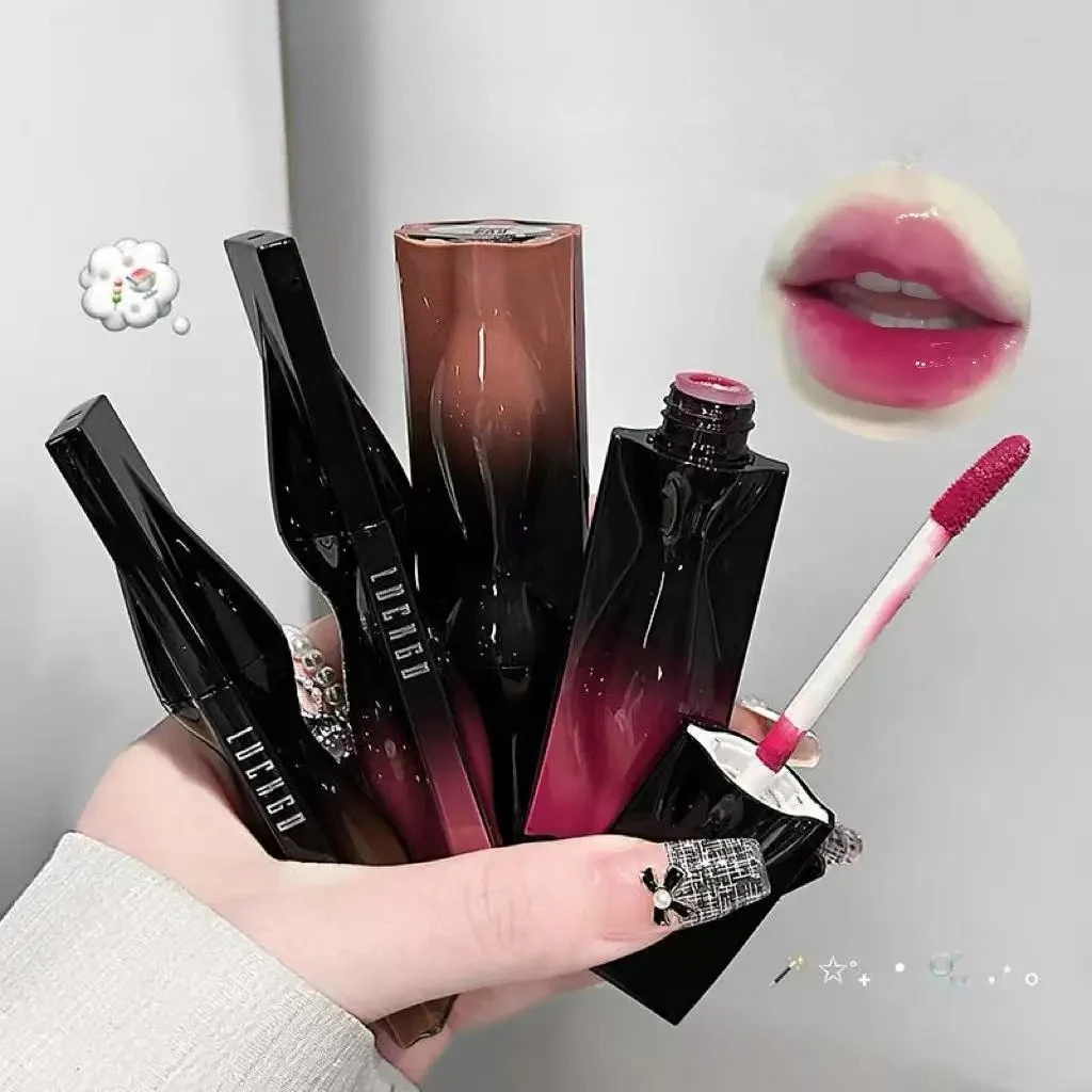 Interstellar universe mirror lip glaze easy to color moisturize fade lip lines improve complexion natural lipstick makeup