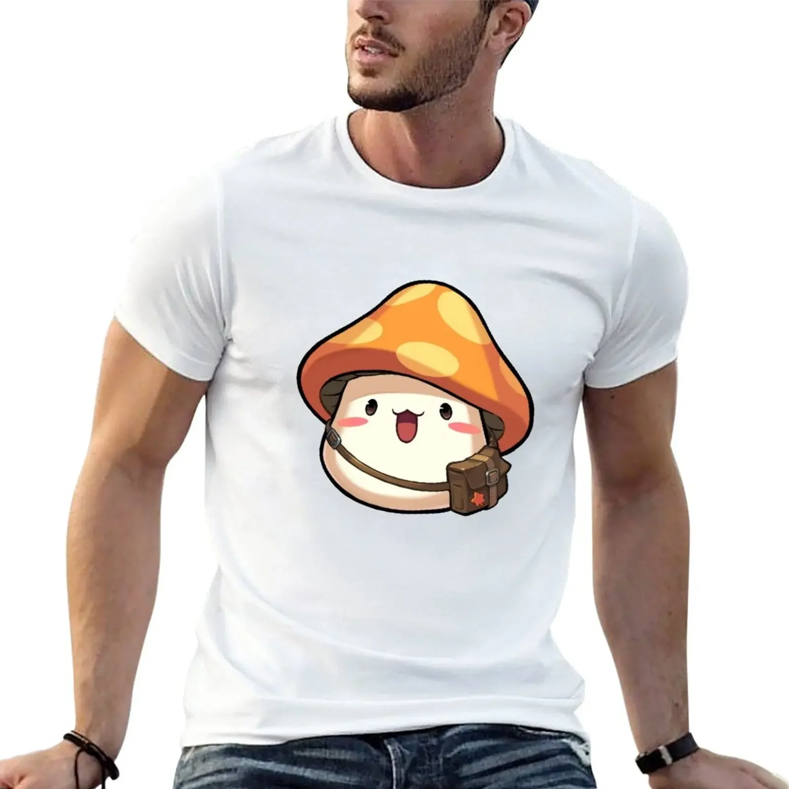 Maplestory Orange Mushroom with cute baggy T-Shirt summer tops boys animal print shirt tshirts for men