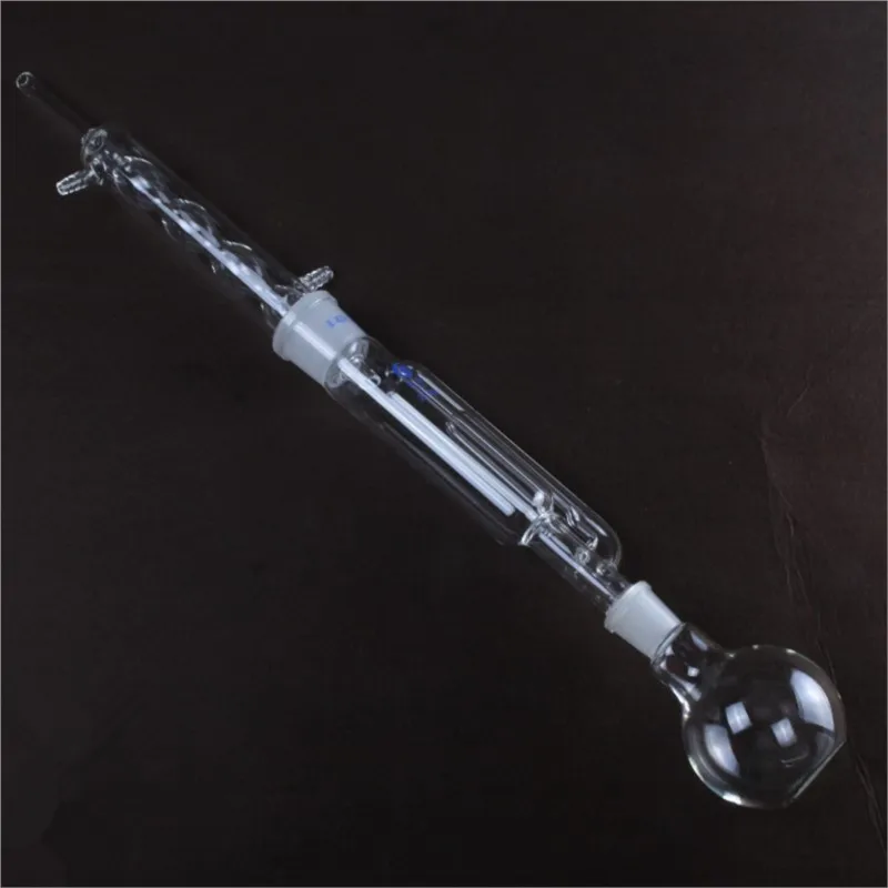 60ml,Glass soxhlet extractor body & Allihn condenser Spherical shape condenser ,1 Flat Bottom Flasks  for Lipid Extraction