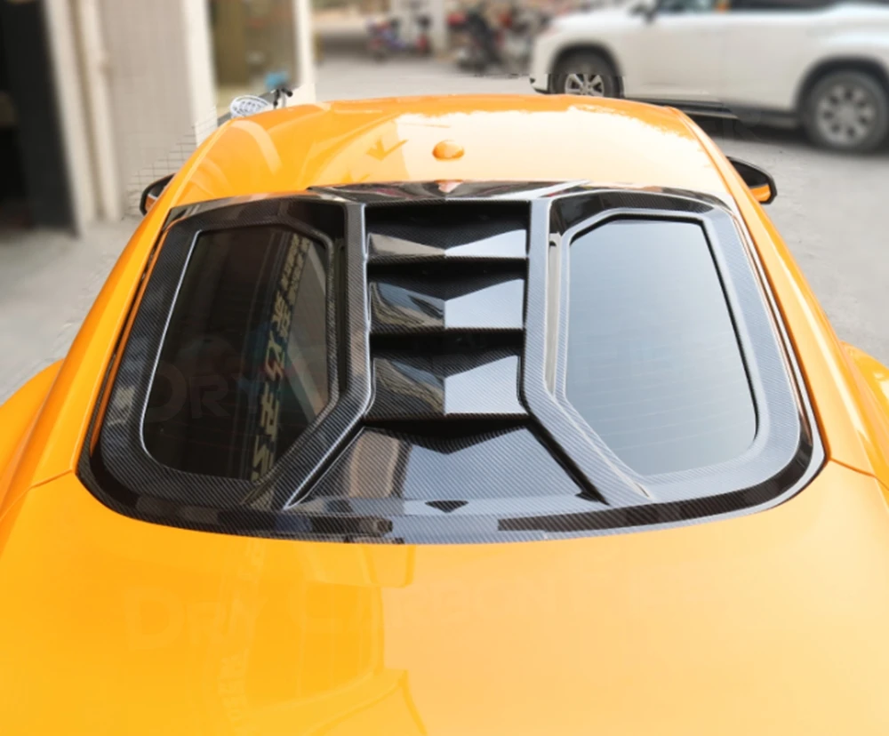 

ABS пластик заднего окна жалюзи вентиляционное отверстие черный солнцезащитный козырек крышка для Ford Mustang GT500 2015-2020