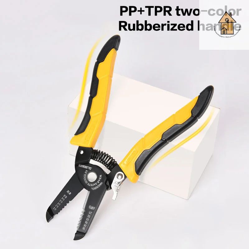 1pc 7 Inch Multi-Functional Electrician Wire Stripper Crimper Tool Suitable For Peeling Network Cabling 0.6-2.6mm Wire Stripper