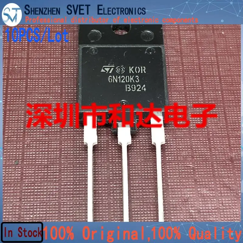 10PCS/Lot 6N120K3 STFW6N120K3   TO-3PF 1200V 6A   New And Imported Original 100%Test In Stock