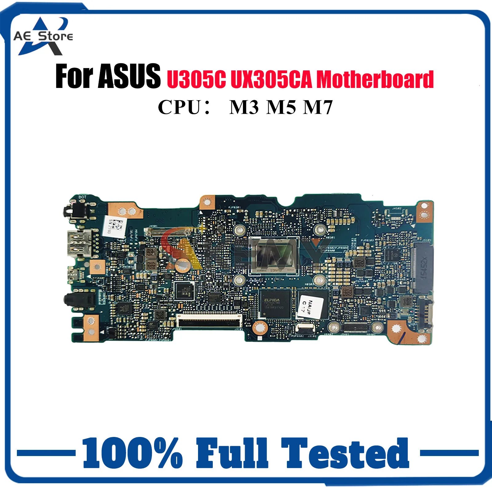 

UX305CA Материнская плата для ноутбука ASUS ZenBook UX305C UX305CA U305C Материнская плата для ноутбука с процессором M3 M5 M7 100% тестирование ОК быстрая доставка