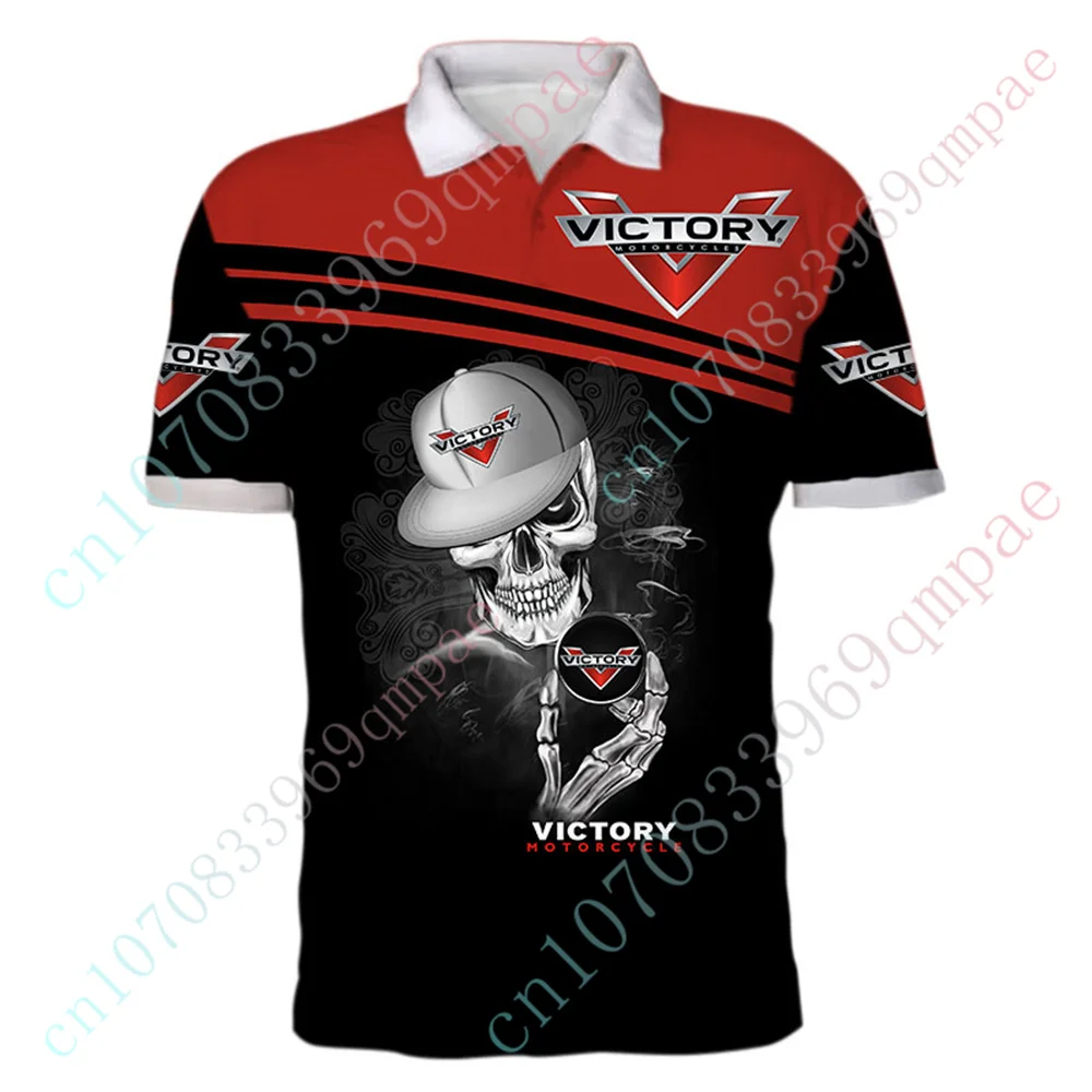 Victory Polo Shirts And Blouses Anime T Shirt For Men Harajuku Short Sleeve Casual Golf Wear Unisex Clothing Custom Logo