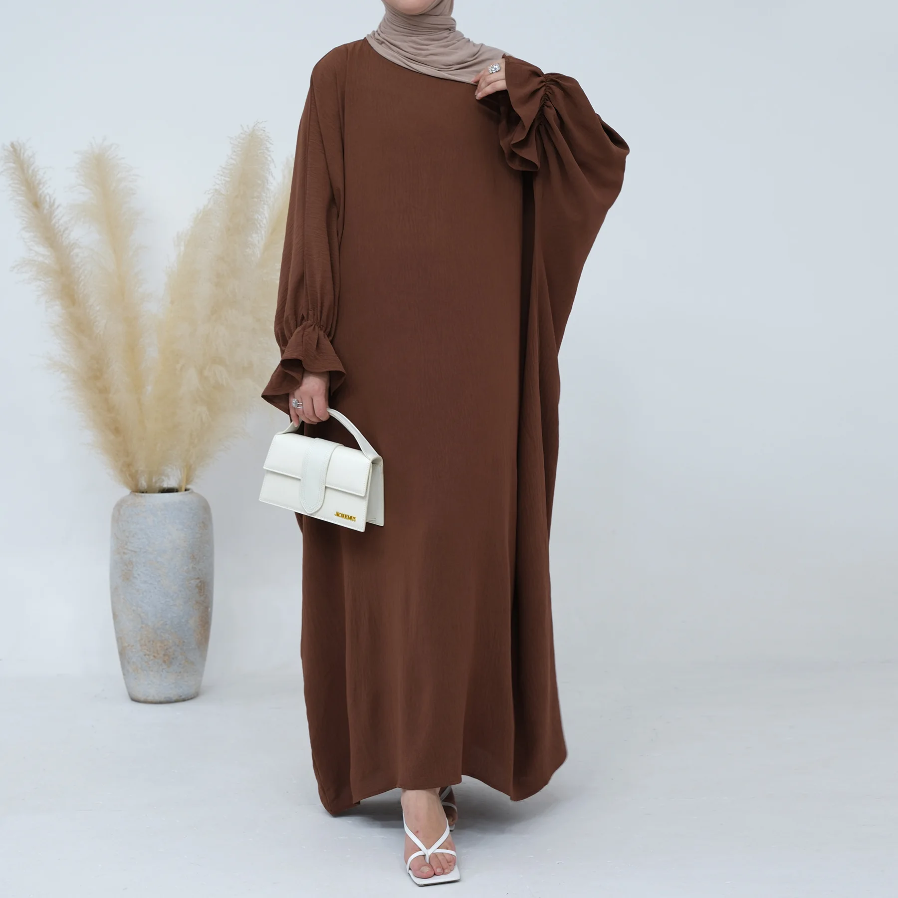 Dubai Abaya for Women Modest Turkish Dresses 2024 Eid Ramadan Abayas Plain Dress Arabic Long Robe Female Islam Clothing