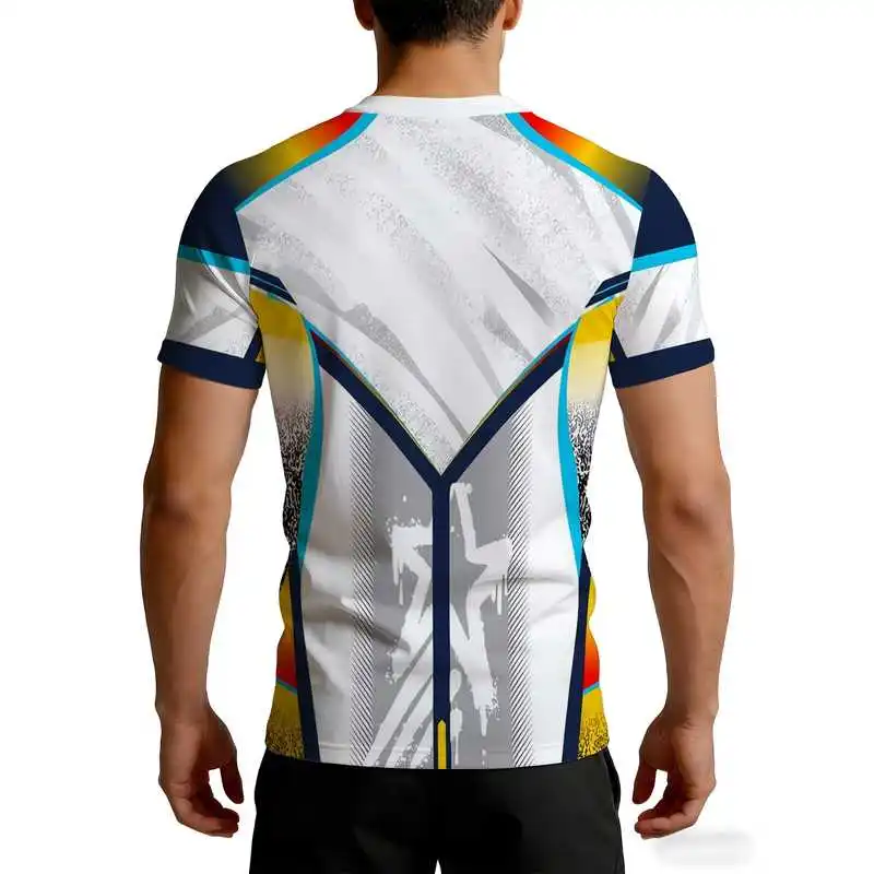 Men's High-Elasticity Quick-Dry Fitness Short Sleeve Shirt Moisture-wicking sweat-wicking slimming and shaping sportswear