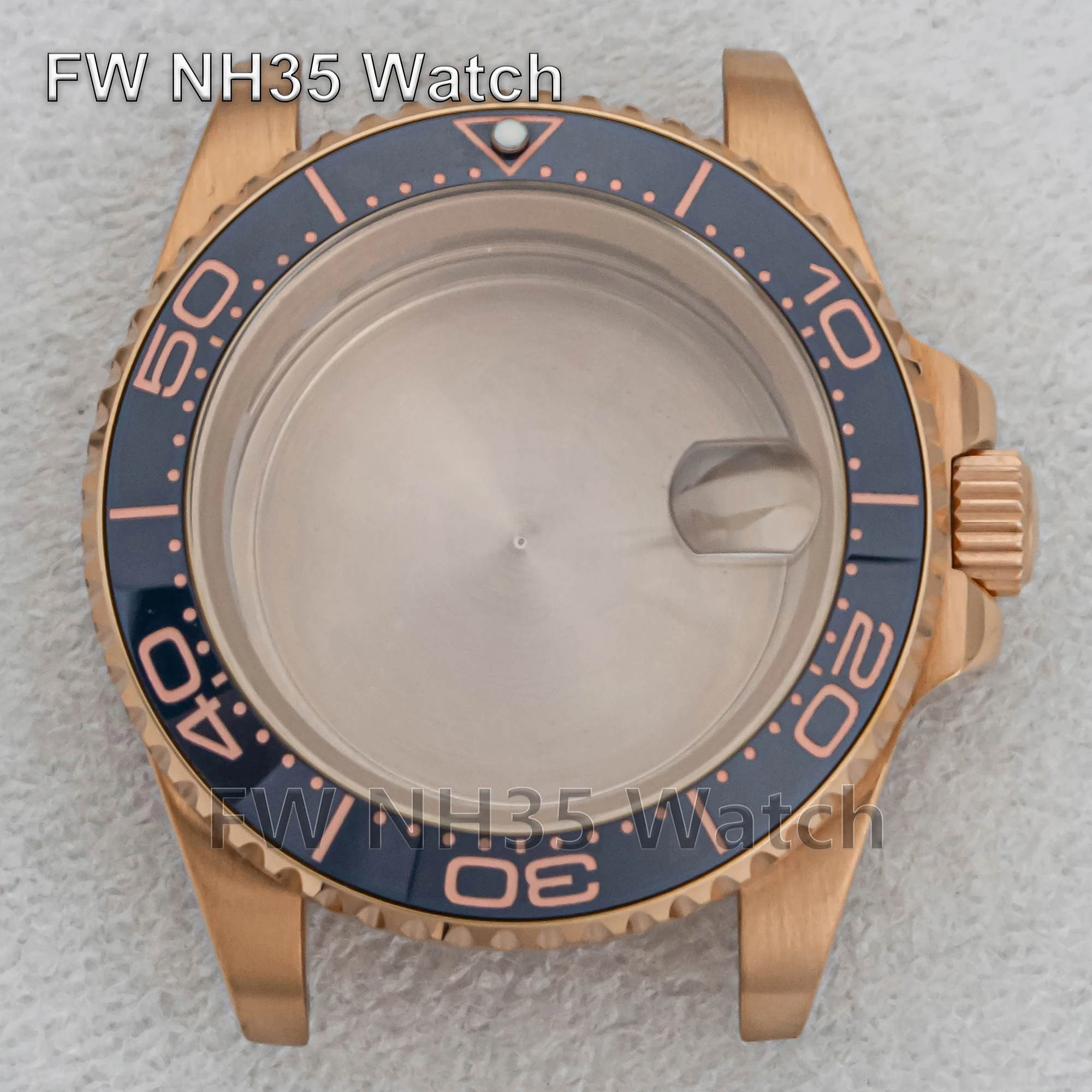 NH35 Case 40mm Case fit NH34/35/36 Movement Sapphire Glass 10ATM Waterproof Stainless Steel Watch Case for SUB GMT Watches