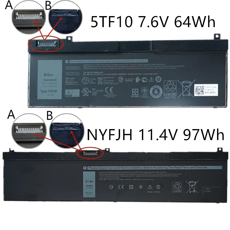 Imagem -06 - Supstone-origem Nyfjh 5tf10 Bateria do Portátil Dell Precision 7530 7540 7730 7740 P34e P74f Ry3f9 H6k6v 7m0t6 0vrx0j Dp9kt Gw0k9