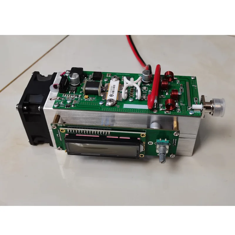 Assembled 120W Adjustable 87.5-108MHz FM Transmitter Radio Station Ham Full Protection Design Support SD Card