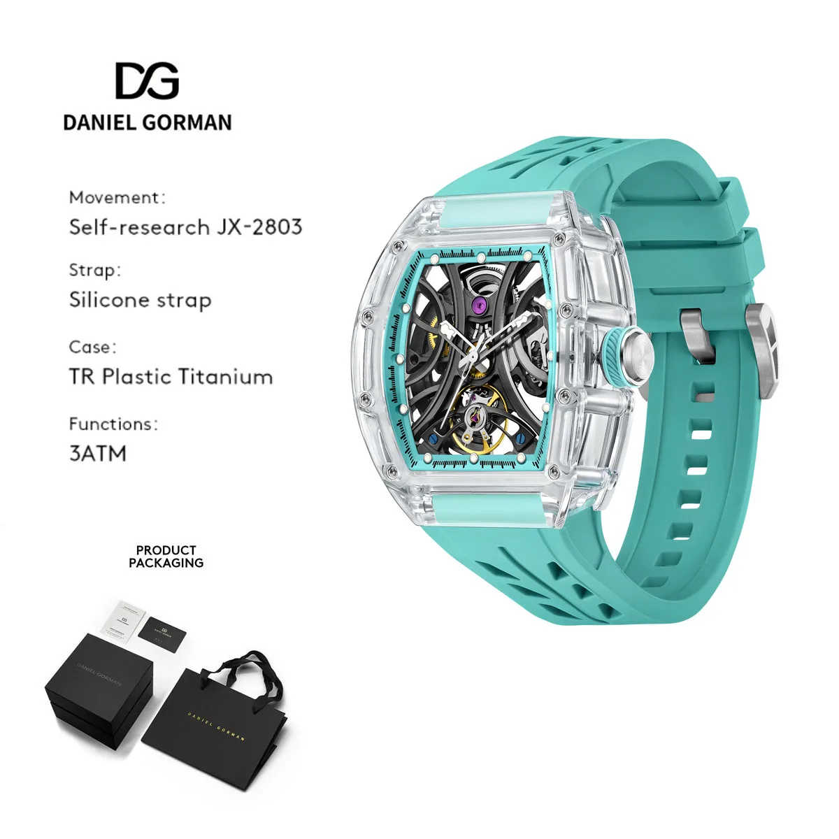 

919511 Men Watches Original Brand Transparent Case Automatic Mechanical Fashion Watch with Self-Developed Movement New Arrivals