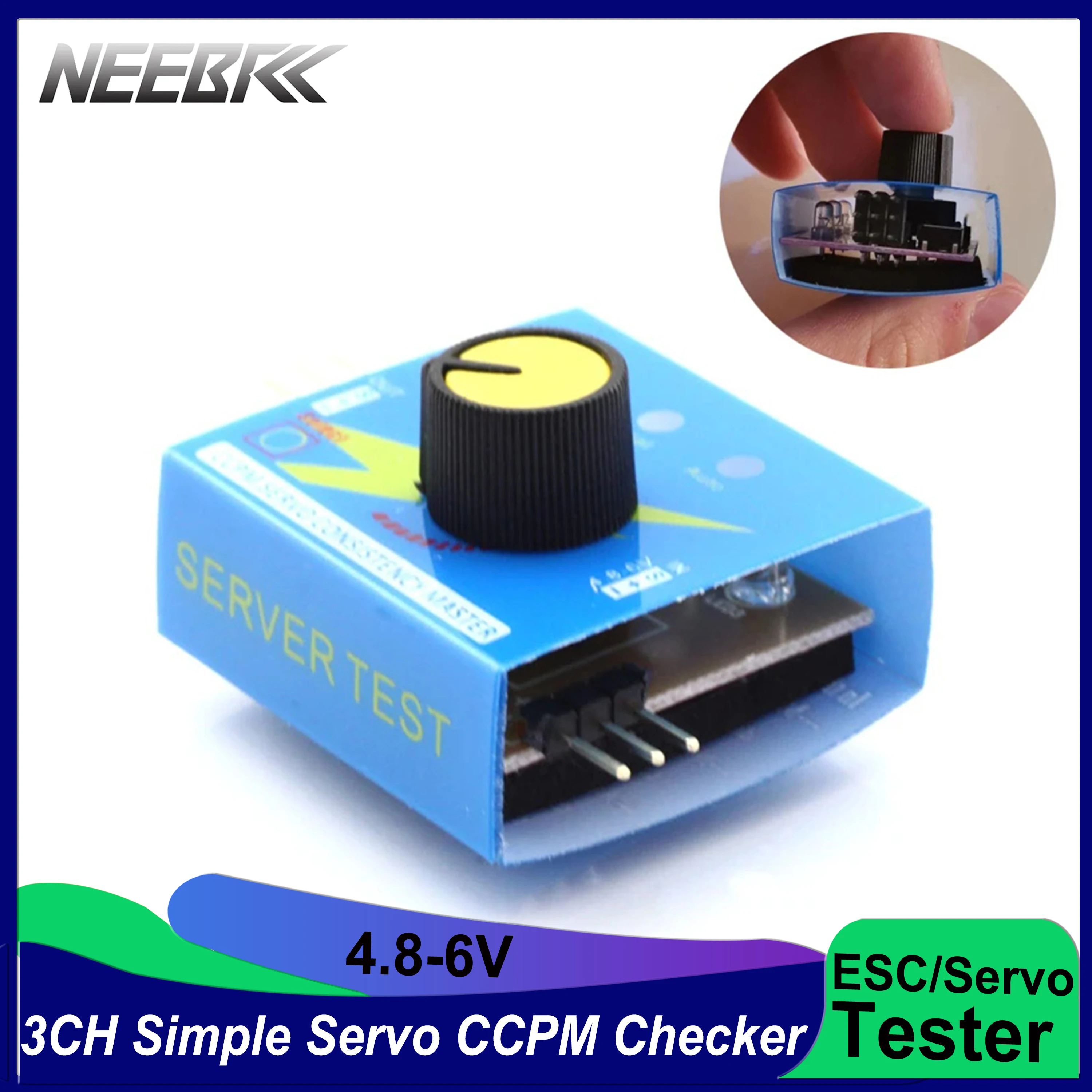 

NEEBRC Multi Servo Tester 3CH ECS Consistency Speed Controler Steering Gear Power Channels CCPM Master Checker RC Drone Parts