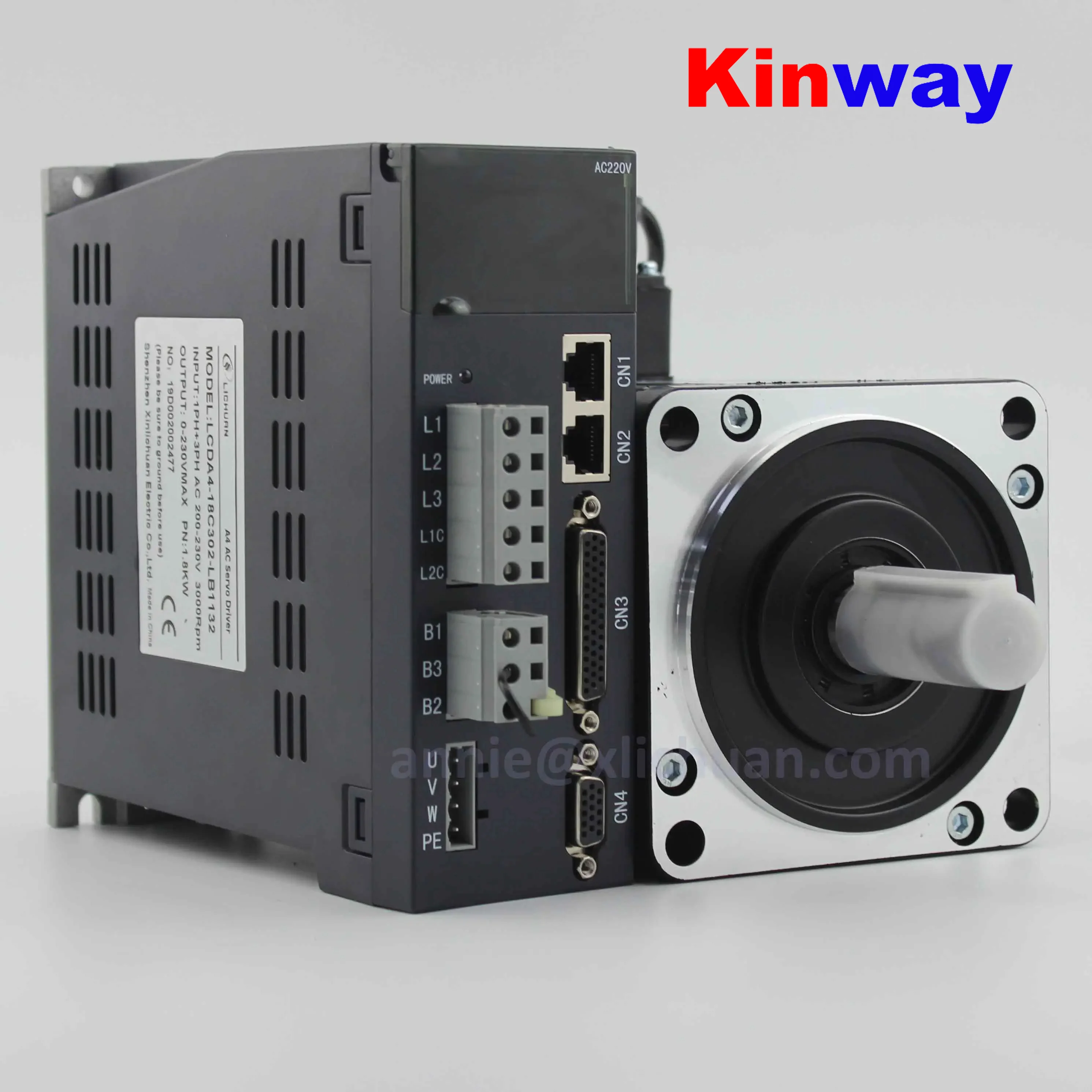 Kinway servo motor 1.8KW 6Nm 110ST-M06030B+A4 servo motor drive kit AC220V 3000rpm for woodworking CNC router Cnc servos