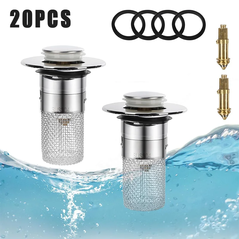 1-20 Stuks Roestvrijstalen Afvoerfilter Wastaflug Anti Geur Kogel Kern Plug Haar Vanger Douche Gootsteen Filter